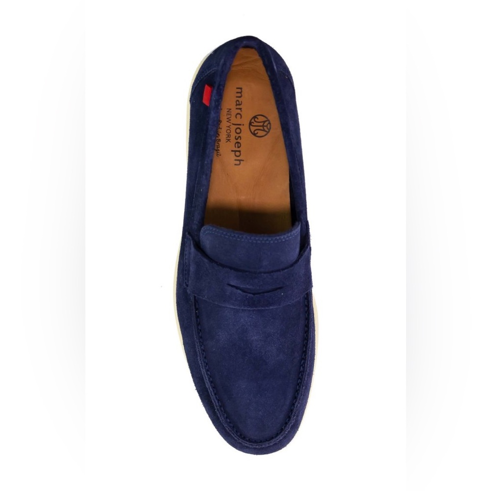 NIB Veneto Navy Suede Loafers by Marc Joseph